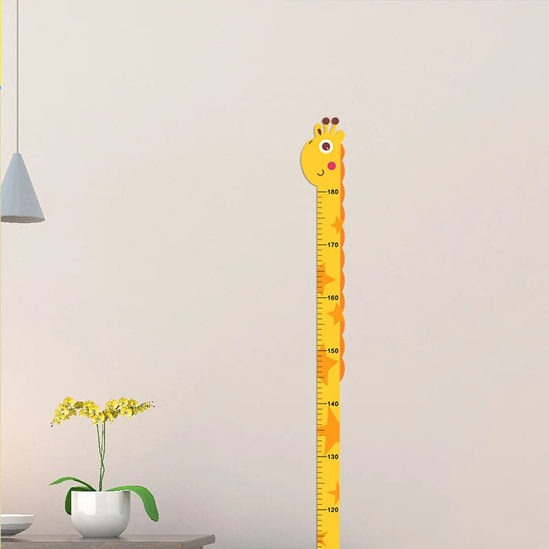 Animal Growth Chart Wall Decal — 180cm Height Stickers