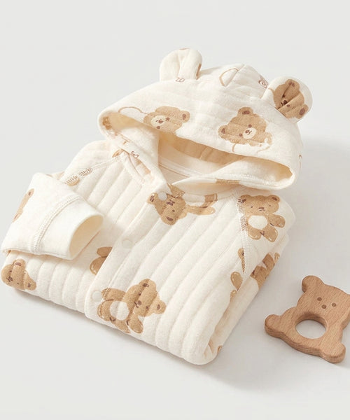Combinaison Épaisse Ourson — Coton Chaud Hiver