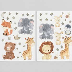 African Animals Wall Stickers — Set of 2