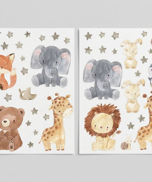African Animals Wall Stickers — Set of 2