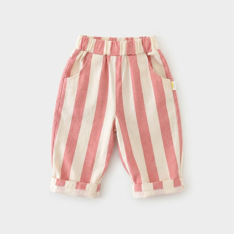 Striped Casual Kids Trousers — Autumn Cotton