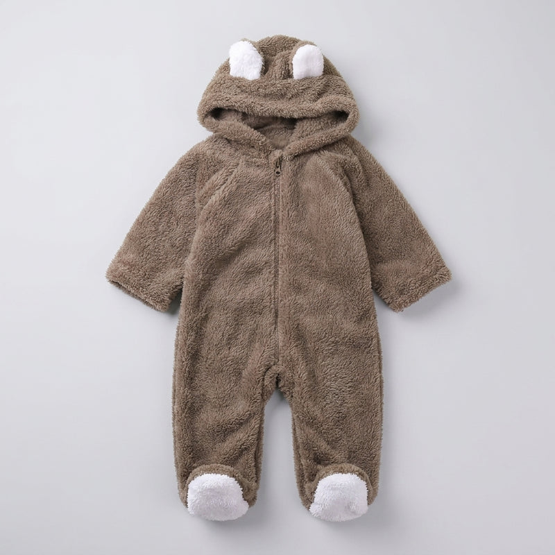 Bear Fleece Romper — Cosy Baby Sleepsuit