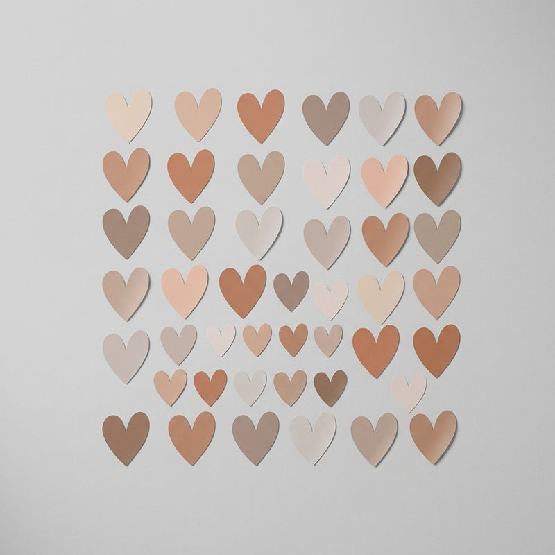 Boho Heart Wall Stickers — Soft Nursery Decor