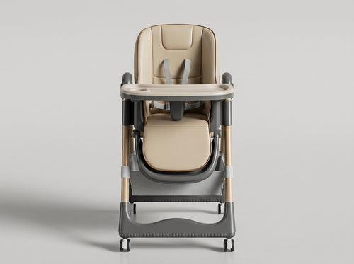 Reclining High Chair with Wheels — Foldable
