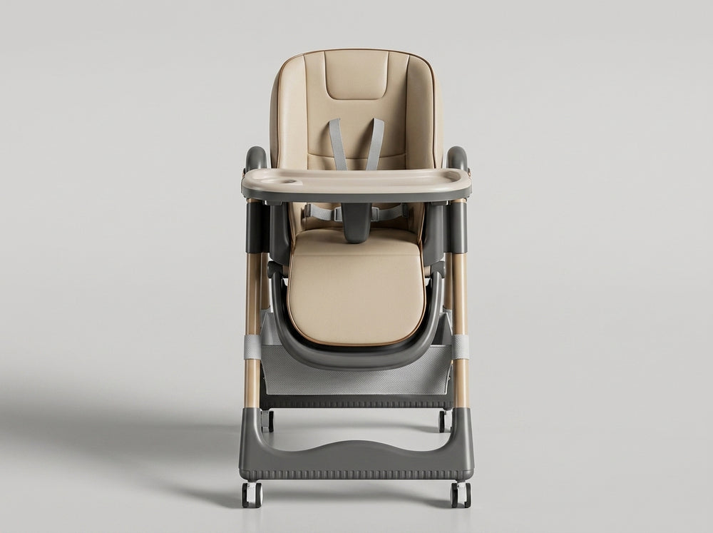 Reclining High Chair with Wheels — Foldable
