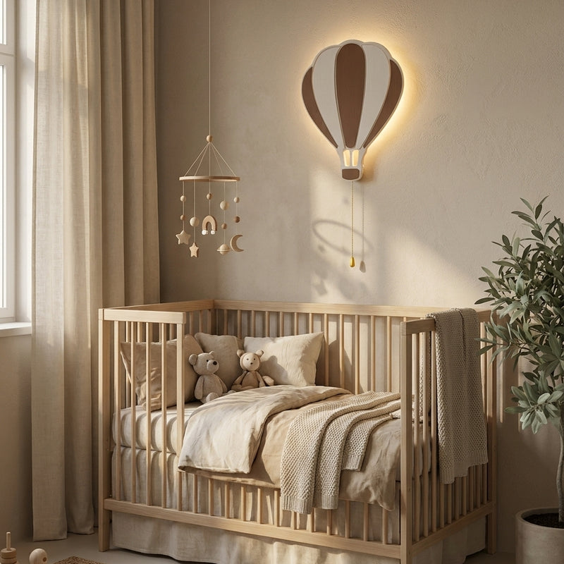 Lampe Murale LED Veilleuse — Montgolfière, Nuage ou Lune