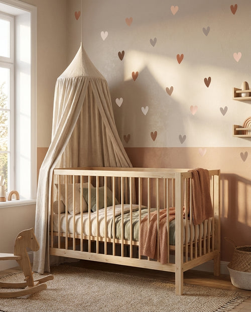 Boho Heart Wall Stickers — Soft Nursery Decor