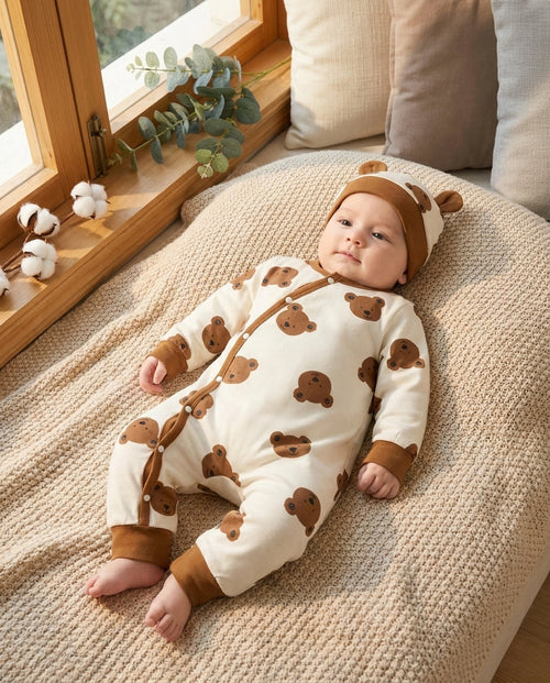 Body Hiver Ourson — Boutonnage Pratique