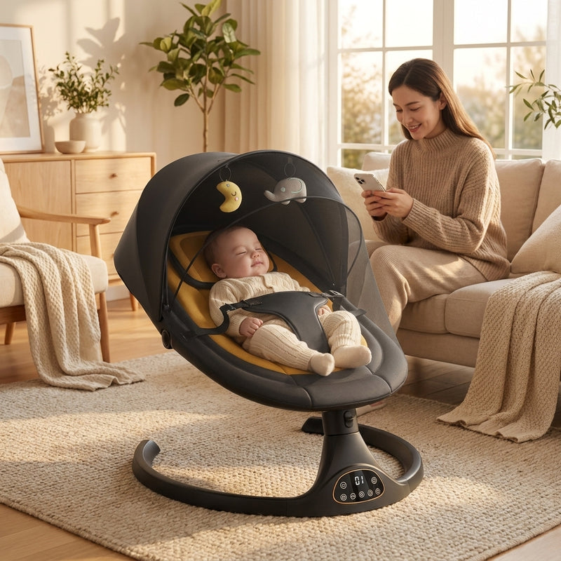 Smart Electric Baby Swing — Multi-Position Rocker