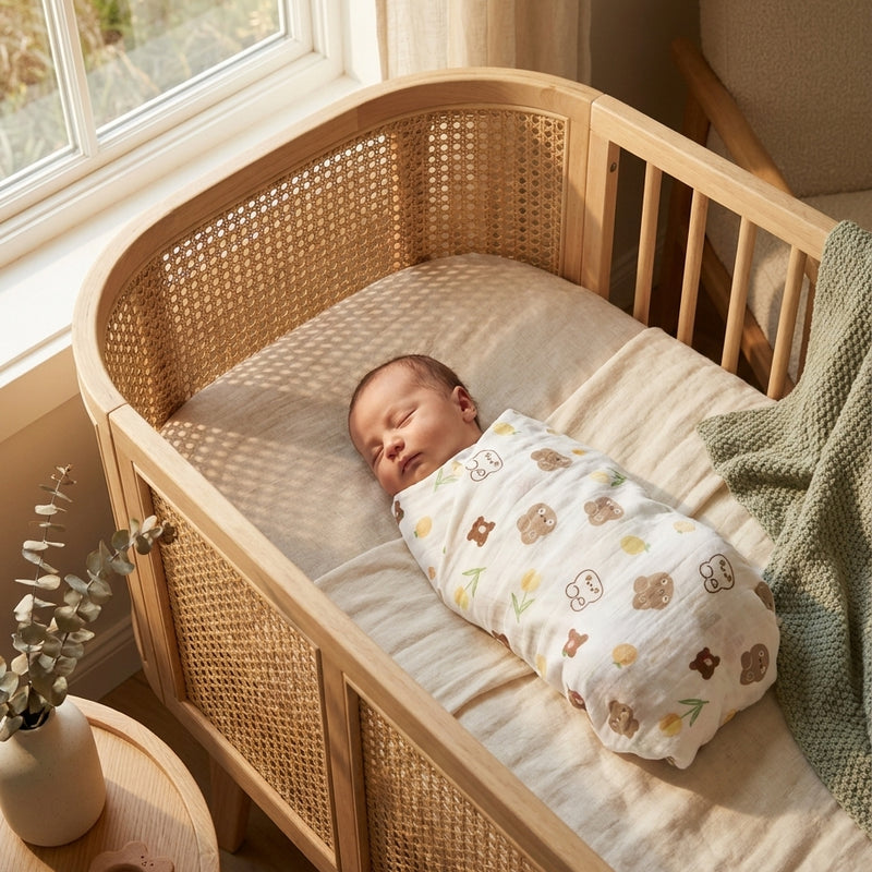 Double-Layer Swaddle Blanket — Soft Cotton Muslin