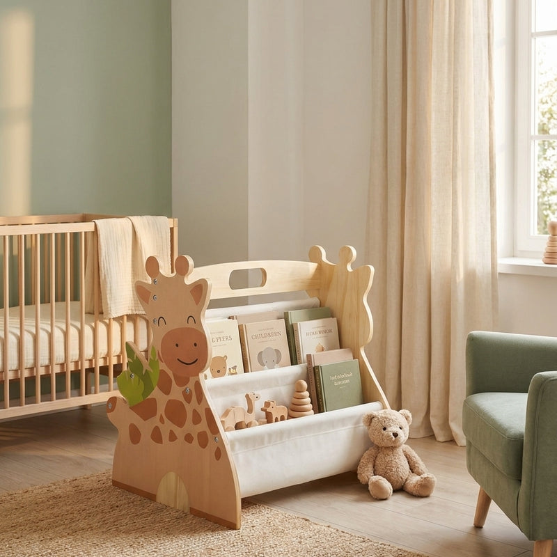 Montessori Wooden Bookshelf, 2-Tier — Baby Book Storage
