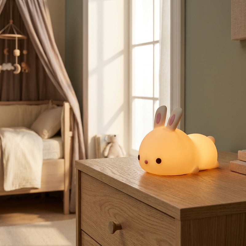 Veilleuse Lapin RGB Multicolore — Tactile Rechargeable