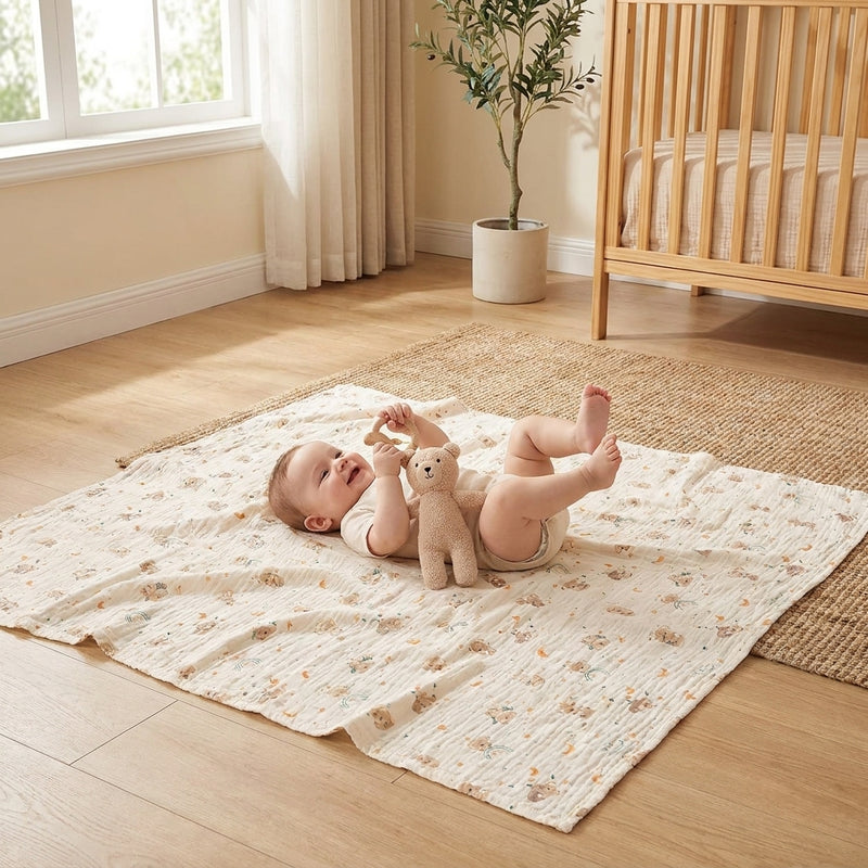 Printed Swaddle Blanket — Year-Round Softness