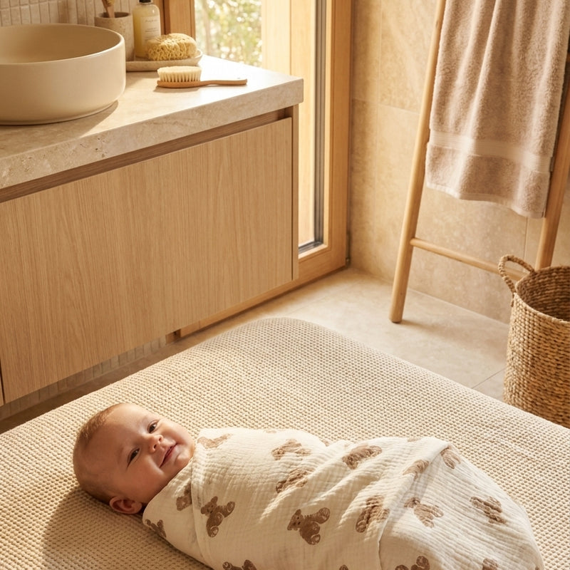 Cotton Muslin Swaddle 100x100cm — Multi-Use