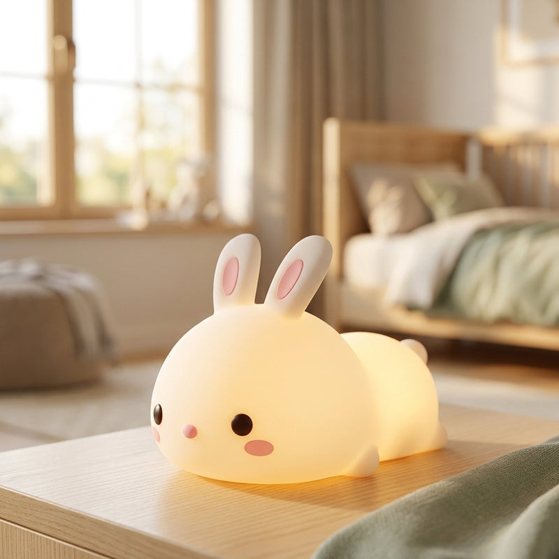 Veilleuse Lapin RGB Multicolore — Tactile Rechargeable