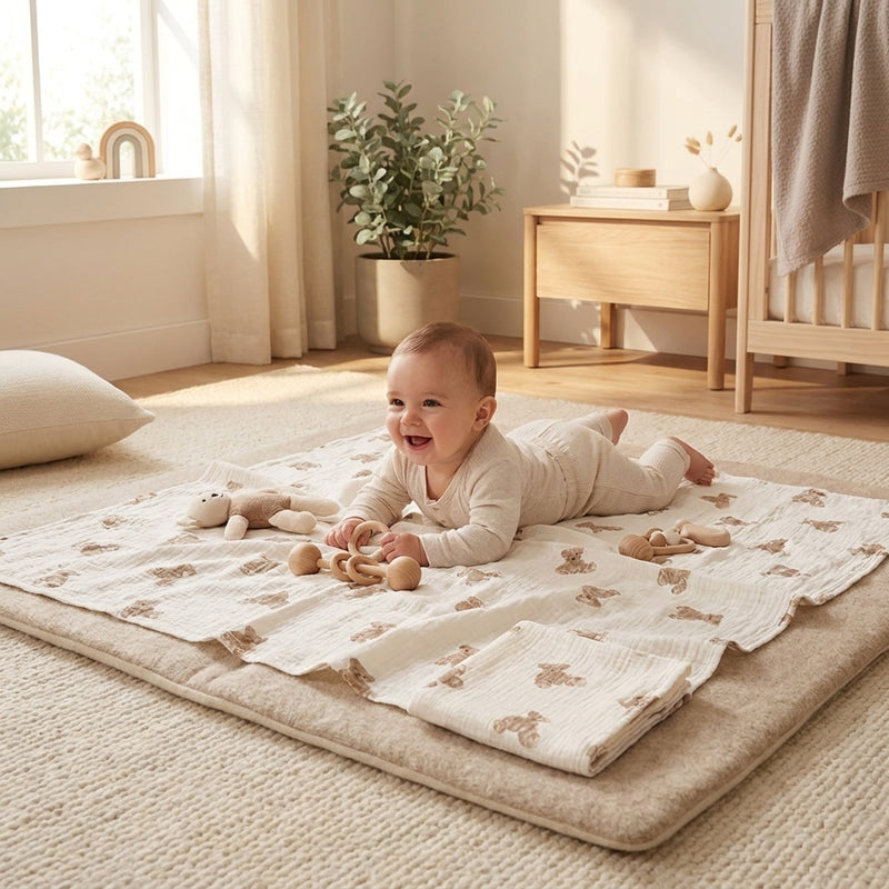 Cotton Muslin Swaddle 100x100cm — Multi-Use