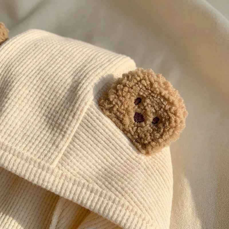Body Été Gaufré Ourson — avec Bonnet à Oreilles