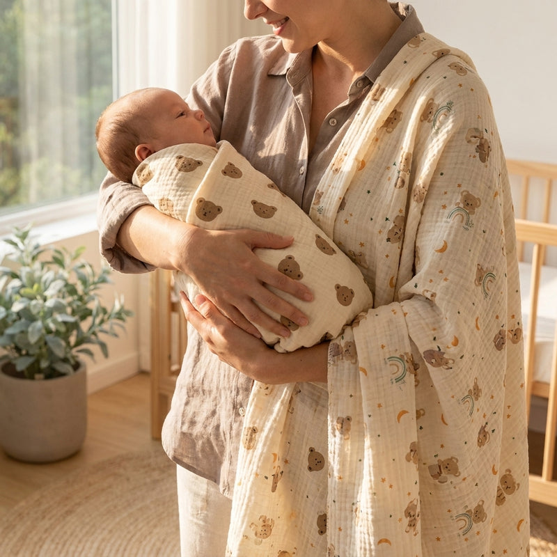 Printed Swaddle Blanket — Year-Round Softness