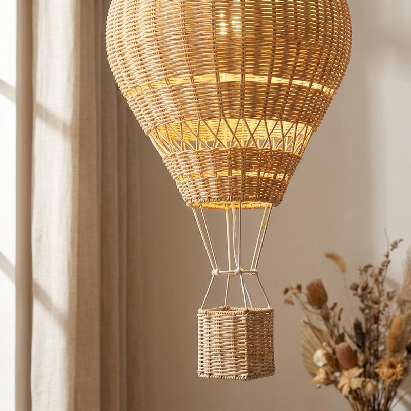 Suspension Lumineuse Montgolfières — Lustre Rotin LED