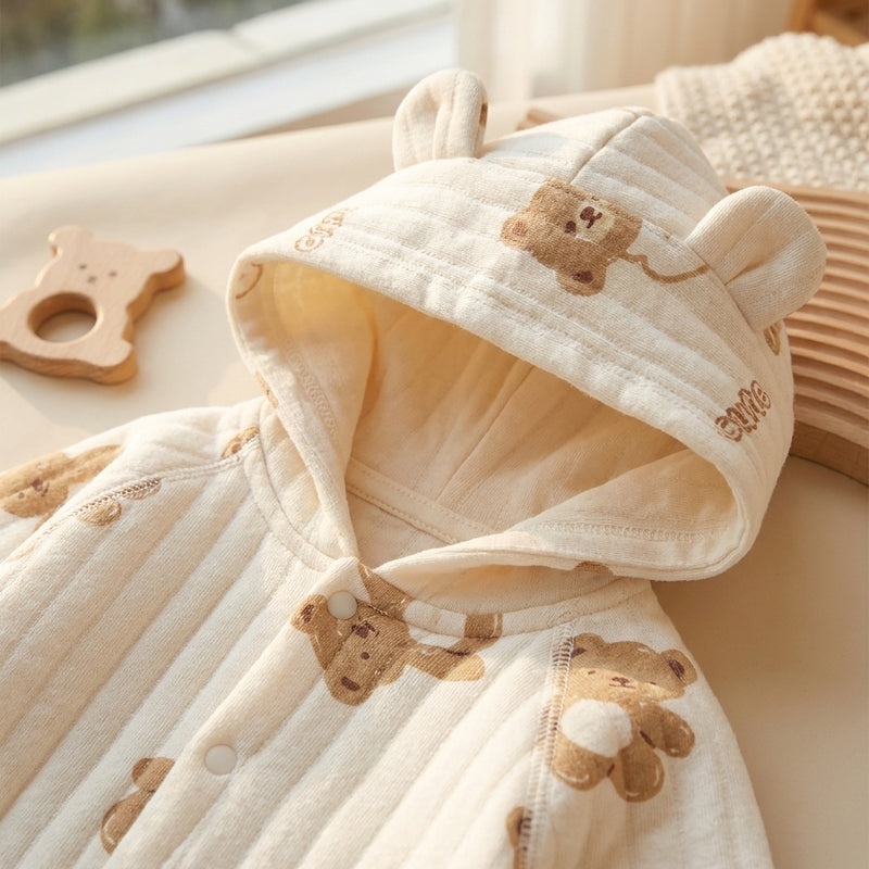 Combinaison Épaisse Ourson — Coton Chaud Hiver