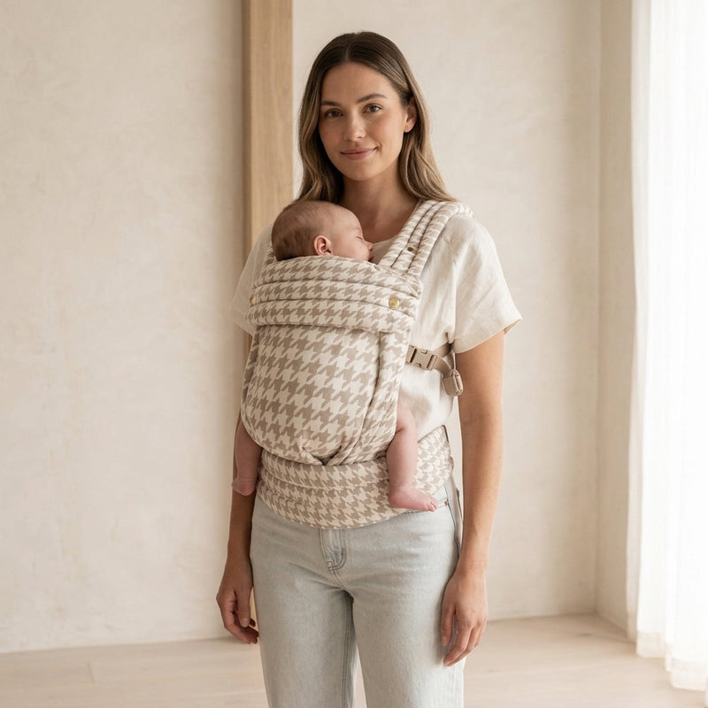 Porte-Bébé Structuré Premium Pied-de-Poule