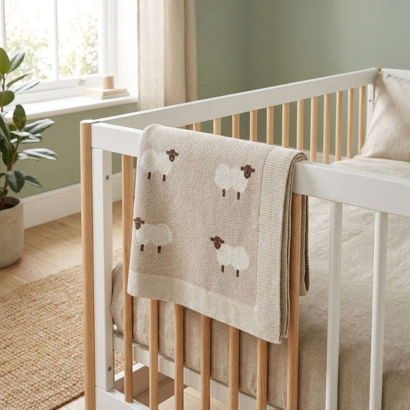 Knitted Baby Blanket 90x70cm — Cozy Softness