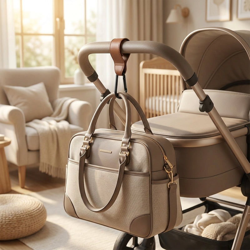 Premium Leather Stroller Hook