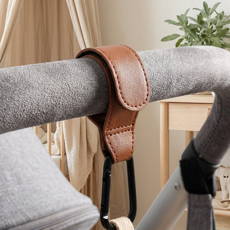 Premium Leather Stroller Hook