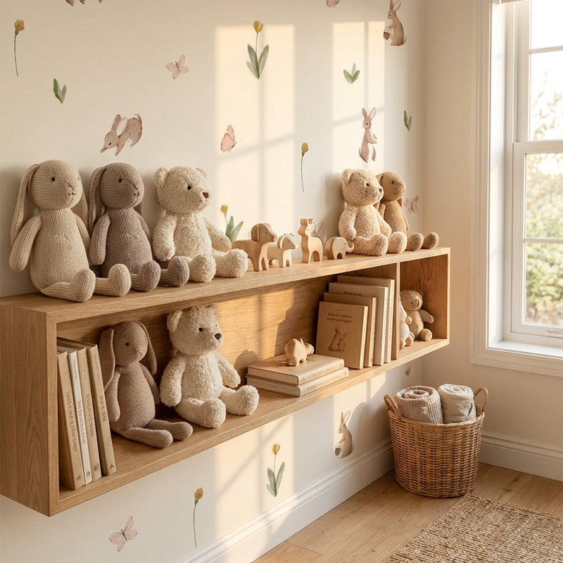 Bunny & Flower Wall Decals — Summer Watercolor