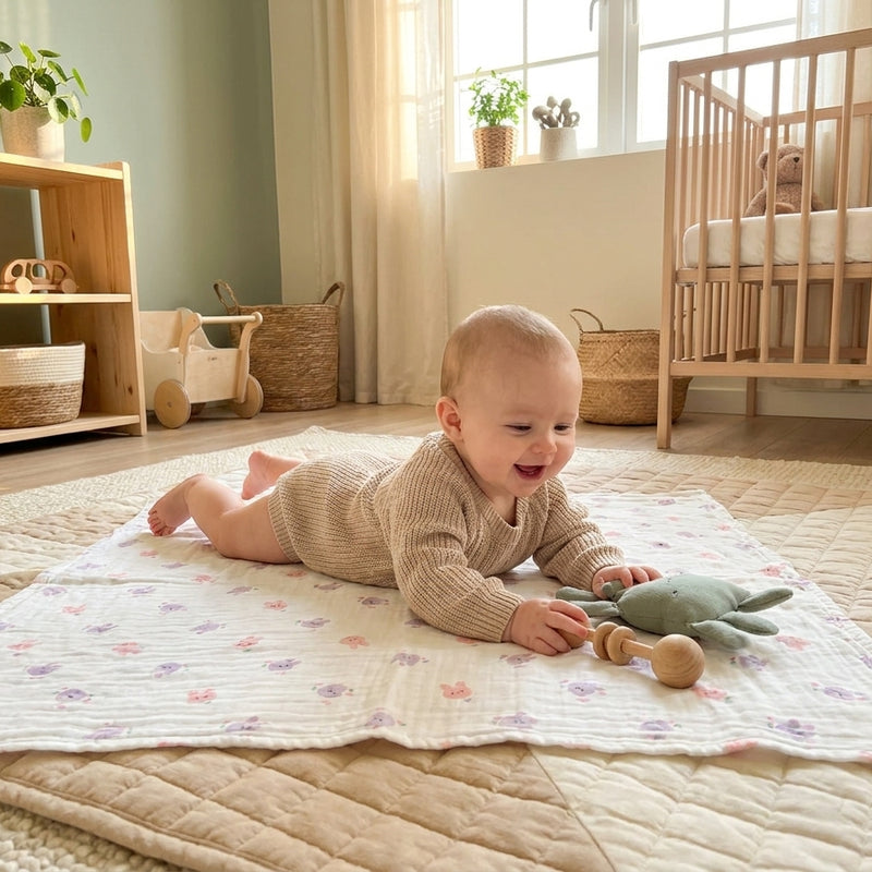 Double-Layer Swaddle Blanket — Soft Cotton Muslin