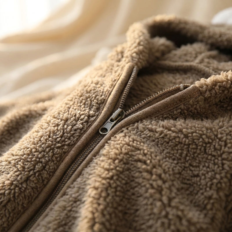 Bear Fleece Romper — Cosy Baby Sleepsuit