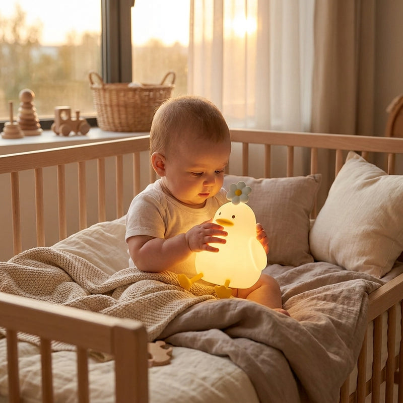 Rechargeable LED Duck Night Light — Silicone Touch
