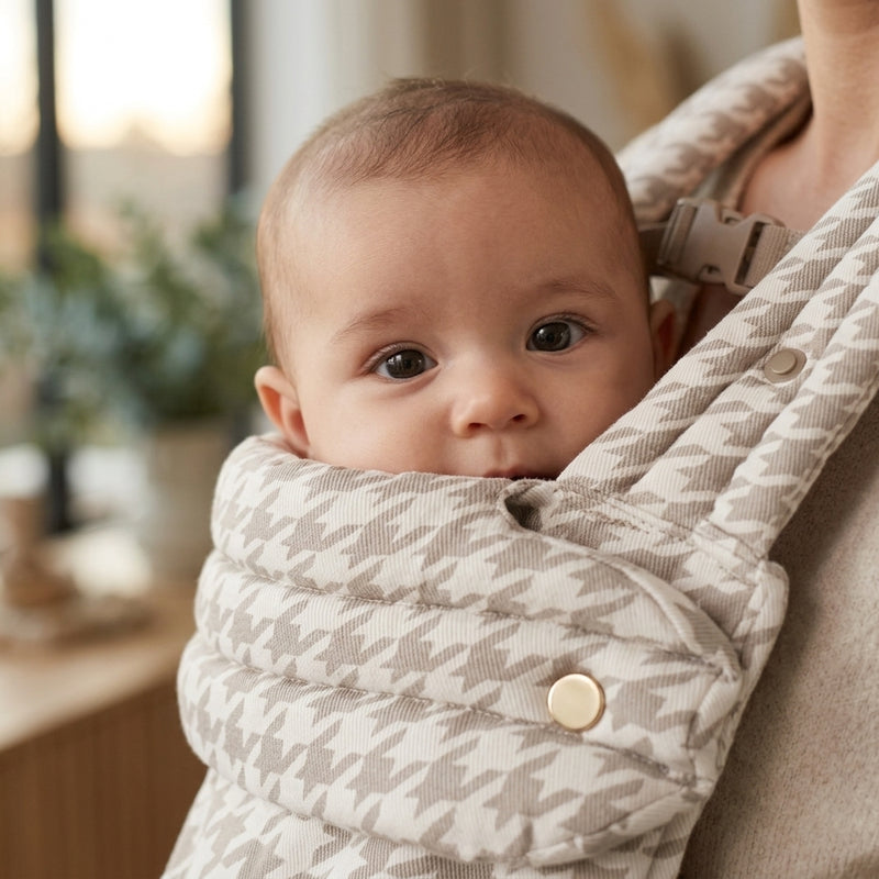 Porte-Bébé Structuré Premium Pied-de-Poule