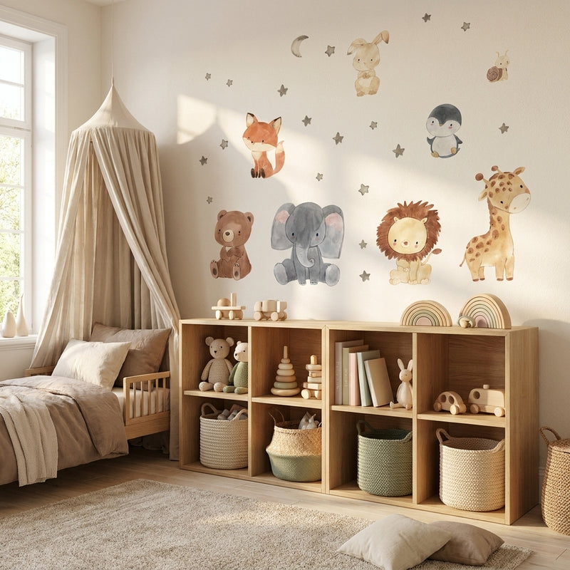 African Animals Wall Stickers — Set of 2