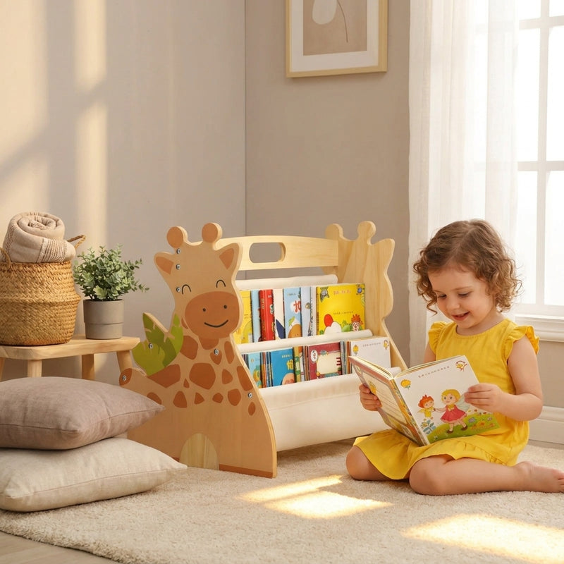 Montessori Wooden Bookshelf, 2-Tier — Baby Book Storage