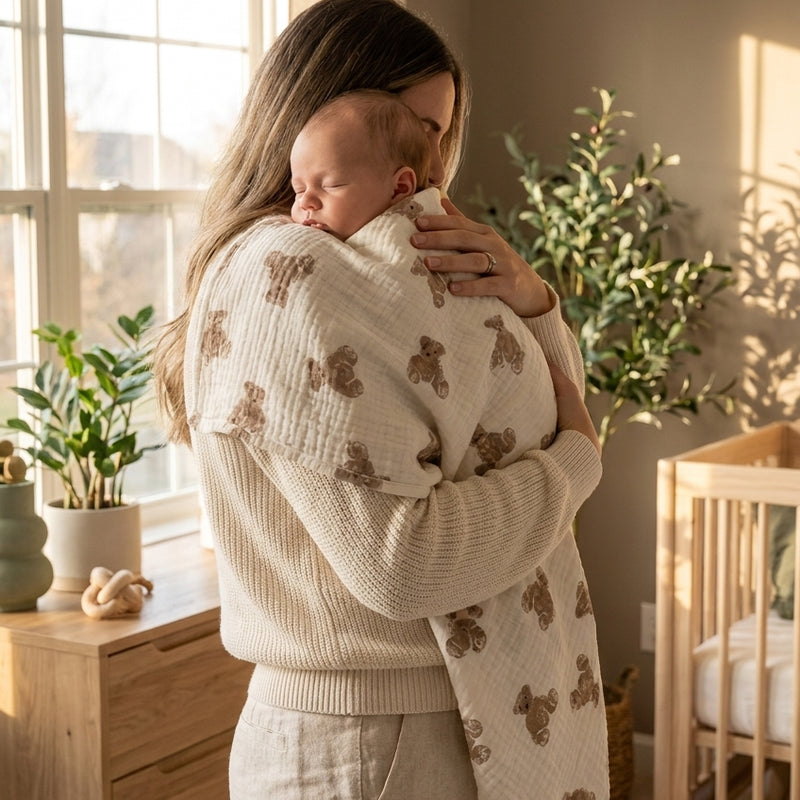 Cotton Muslin Swaddle 100x100cm — Multi-Use
