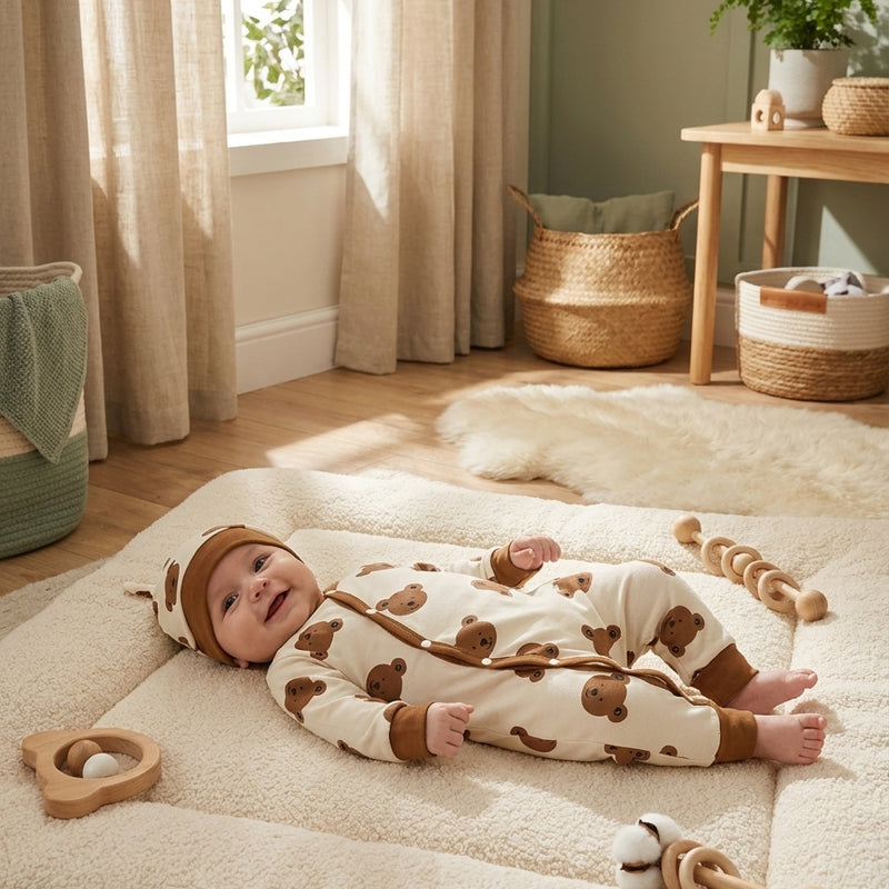 Body Hiver Ourson — Boutonnage Pratique