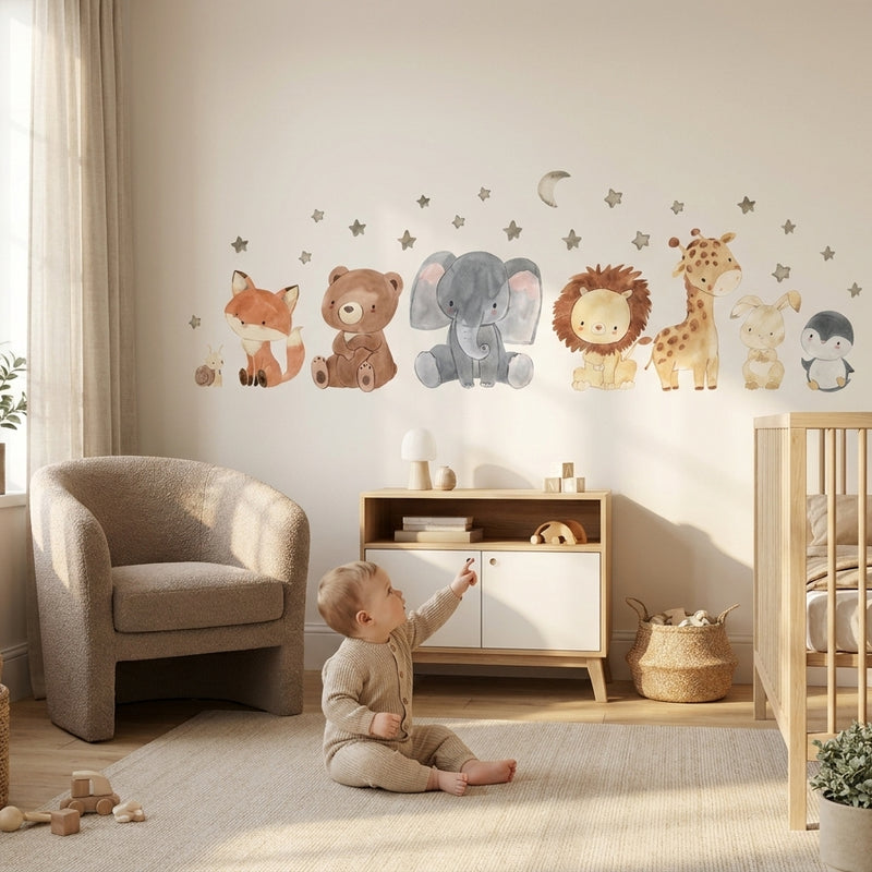 African Animals Wall Stickers — Set of 2