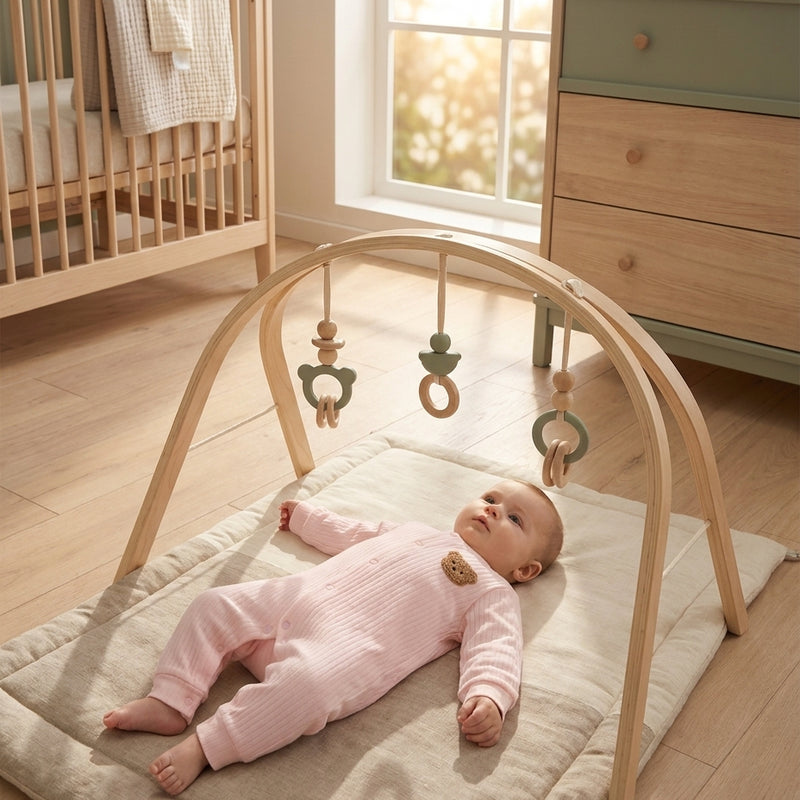 Cotton Bear Bodysuit — Solid Colour, 0-18 Months