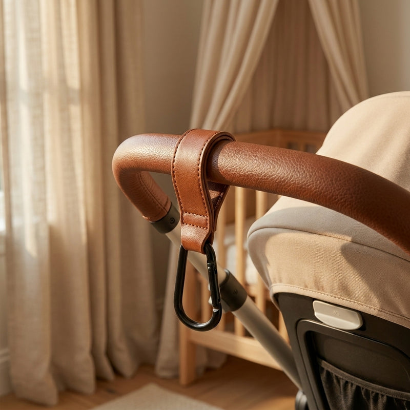 Premium Leather Stroller Hook
