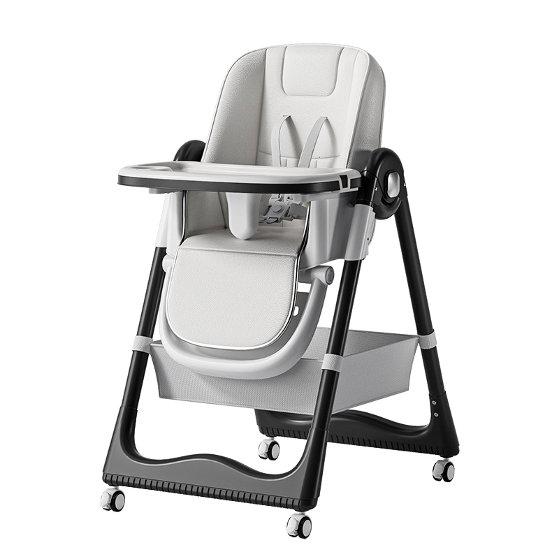 Reclining High Chair with Wheels — Foldable