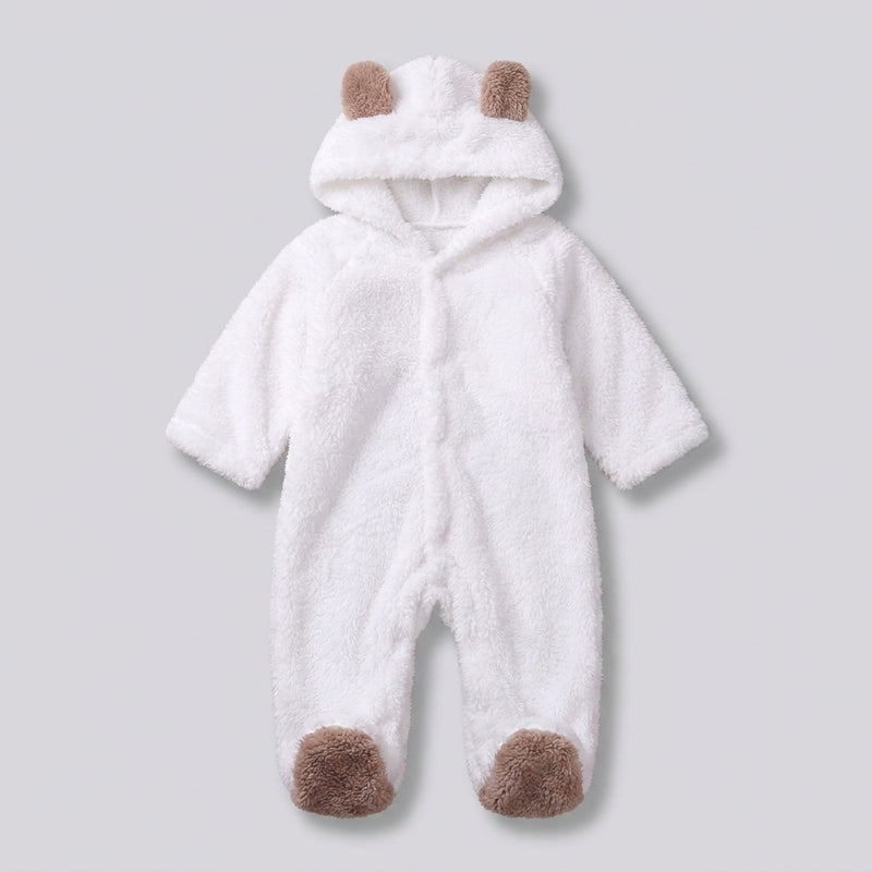 Bear Fleece Romper — Cosy Baby Sleepsuit